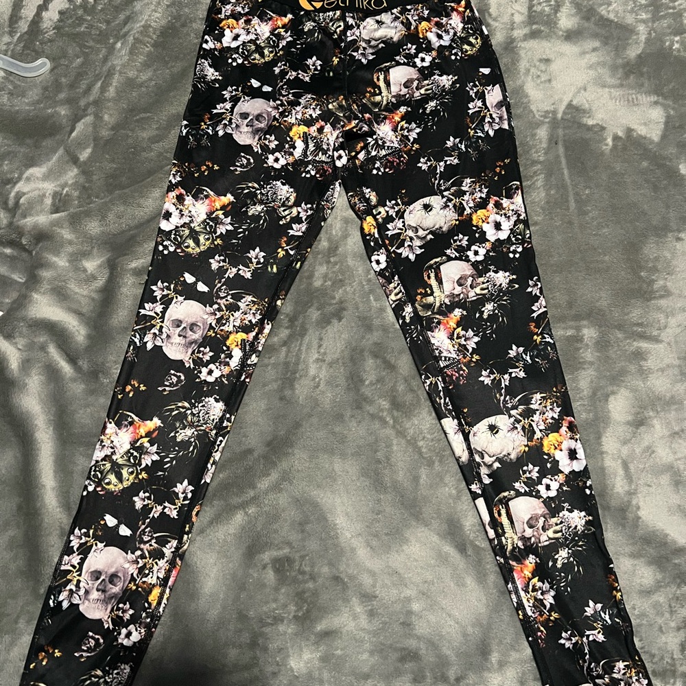 Ethika Black Floral Leggings